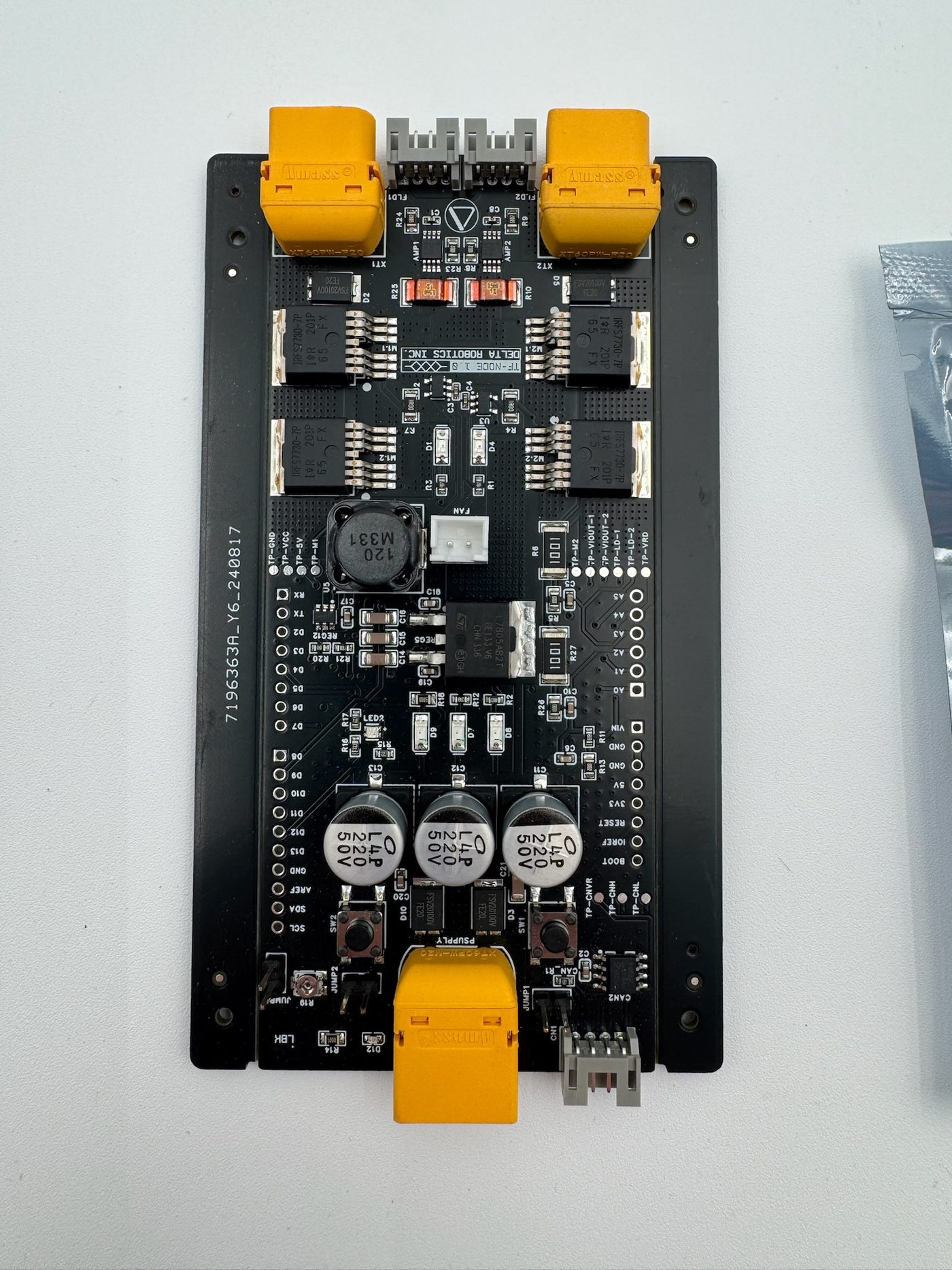 TF-NODE, the third revision — the refined muscle driver, MOSFETs front and center.